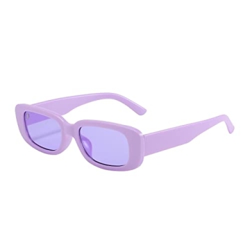 Przene Retro Rectangle Sunglasses with UV Protection