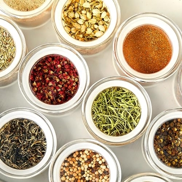 ZENS 10oz Airtight Glass Kitchen Canister Jar Set