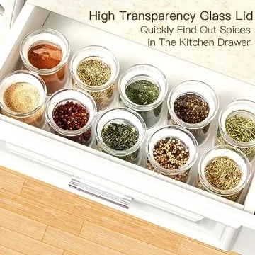 ZENS 10oz Airtight Glass Kitchen Canister Jar Set