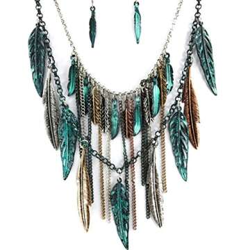 Western Peak Bohemian Necklace & Earrings Set - Stylish Jewelry