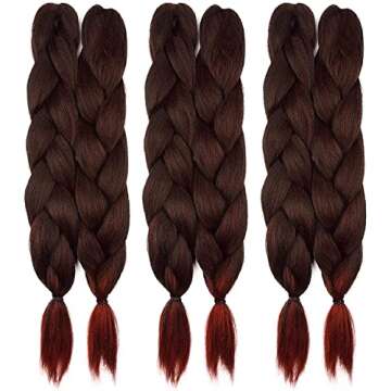 Supreme Hair Pre-Stretched Braiding Hair Extensions – 48 Inch Long Unfolded 6 Bundles Total Xpress...