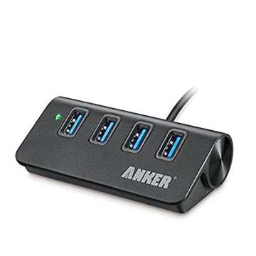 Anker 4-Port USB 3.0 Unibody Aluminum Portable Data Hub with 2ft USB 3.0 Cable for Macbook, Mac Pro / mini, iMac, XPS, Surface Pro, Notebook PC, USB Flash Drives, Mobile HDD and More