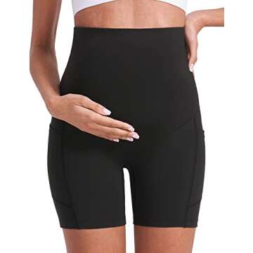 Enerful Maternity Biker Shorts for Ultimate Comfort