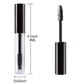 10Pcs DIY Mascara Tube Kit for Castor Oil & Makeup