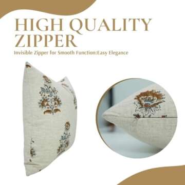 Handmade Block Print Decorative Pillow Cover for Sofa