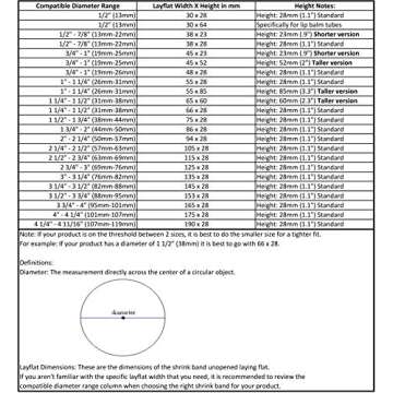 115 x 28 mm Clear Perforated Shrink Band for Cosmetic Jars, Plastic Jars, Regular Mouth Mason Jars and More. [Compatible Diameter Range: 2 1/2” – 2 3/4”] - Bundle of 1,000