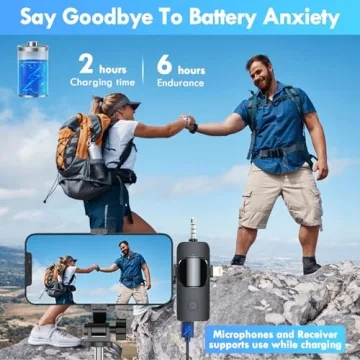 3 in 1 Wireless Lavalier Microphone for Phones & Cameras