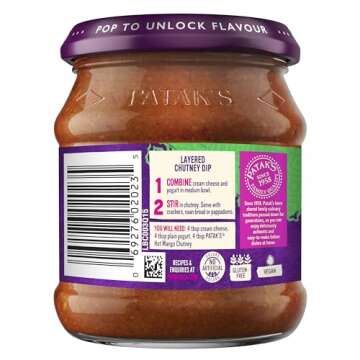 Patak's Hot Mango Chutney 12 Oz - Deliciously Spicy and Versatile Condiment