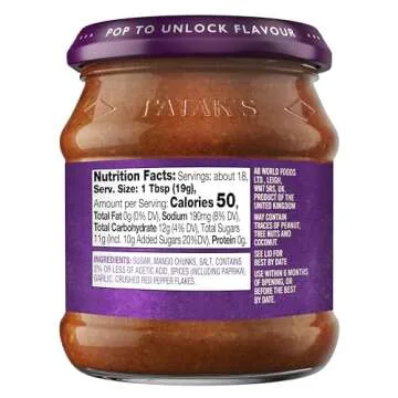 Patak's Hot Mango Chutney - Spicy Indian Condiment 12 Oz