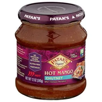 Patak's Hot Mango Chutney - Spicy Indian Condiment 12 Oz