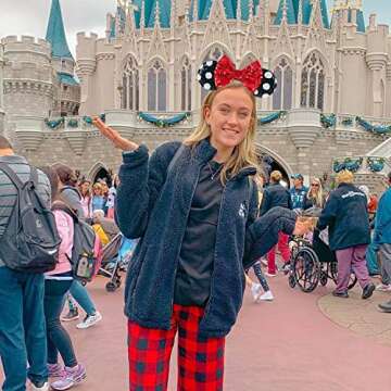 Sawowkuya Costume Headwear, 2 Pcs Red Mickey Ears Headbands, Shiny Sequin Bow Headbands, Disney Minnie Mouse Ears, for Adult Women Girls