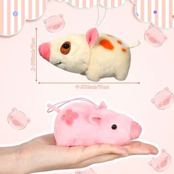 12 Pack Cute Plush Animal Toys 4 Inch Mini Plush Ornament Stuffed Doll Keychain Tote Bag Pendant for...