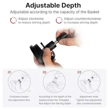 IKAPE 54MM WDT Tool, Espresso Stirrer Distribution Tool, Adjustable Needle Height, Coffee Stirrer with Dosing Funnel & Stand