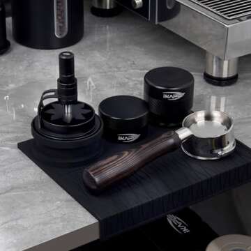 IKAPE 54MM WDT Tool, Espresso Stirrer Distribution Tool, Adjustable Needle Height, Coffee Stirrer with Dosing Funnel & Stand