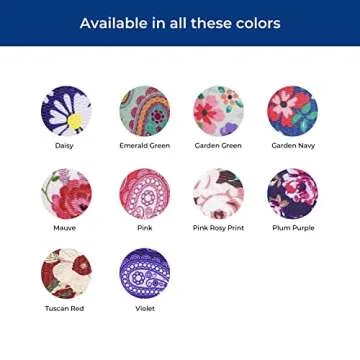 Blueberry Pet 5 Patterns Soft & Comfy Rose Print Plum Purple Padded Adjustable Dog Collar, Large, Neck 18"-26"