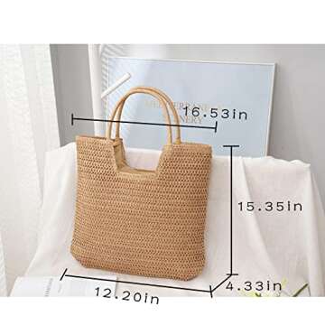 YXCXGO Womens Straw Beach Bag Lightweight and Stylish