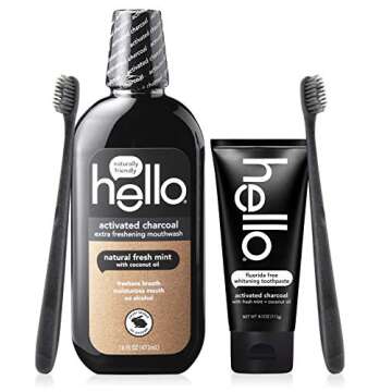 Hello Activated Charcoal Dental Care Kit for Freshness