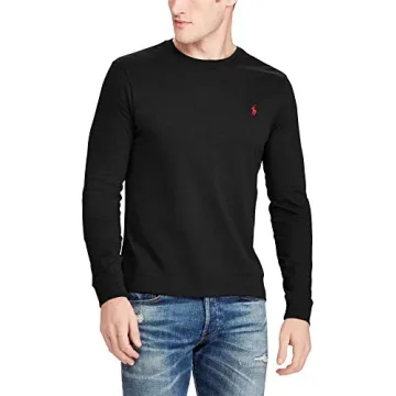 Polo Ralph Lauren Men's Black Long Sleeve Crew Neck Tee