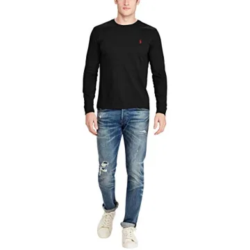 Polo Ralph Lauren Men's Black Long Sleeve Crew Neck Tee