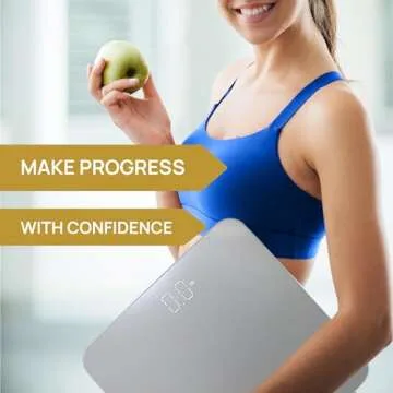 INEVIFIT Bathroom Scale, Highly Accurate Digital Bathroom Body Scale, Measures Weight up to 400 lbs. Includes Batteries