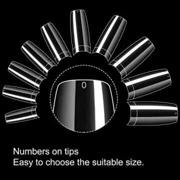 krofaue 500PCS Clear False Nails Tips for DIY Nail Art