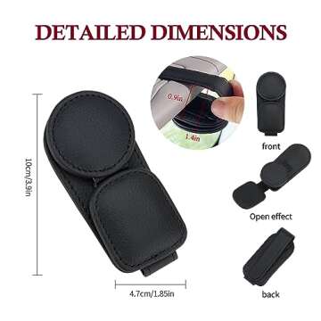 KIWEN Sunglasses Holder for Car Visor with Magnetic Closure
