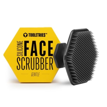Tooletries - Men's Face Scrubber - Premium Silicone Facial Cleansing Brush, Gentle Exfoliator Pad & ...