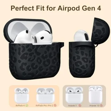 DGege Leopard Engraved AirPods 4 Case for Women