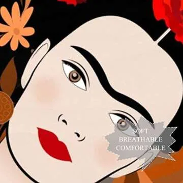 Frida Kahlo Inspired Long Scarf Shawl for Stylish Women