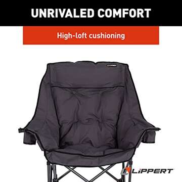 Lippert Components Big Bear Padded Camping Chair with Carry Bag