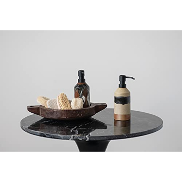 Elegant Hand-Carved Mango Wood Bowl with Handles