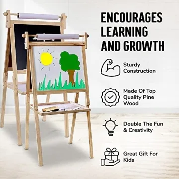 Kraftic Deluxe Standing Art Easel for Kids
