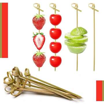 Perfectware - BambooKnot4-300ct Bamboo Knot 4-300ct 4" Bamboo Knot Picks (Pack of 300)