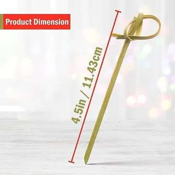 Perfectware - BambooKnot4-300ct Bamboo Knot 4-300ct 4" Bamboo Knot Picks (Pack of 300)
