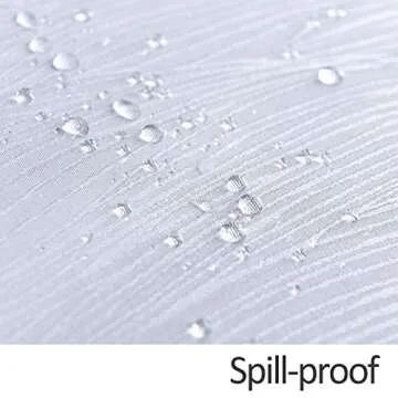 maxmill Square Tablecloth Swirl Design Spillproof Wrinkle Free Heavy Weight Soft Table Cloth Decorative Fabric Table Cover for Outdoor and Indoor Use Square 60 x 60 Inch White