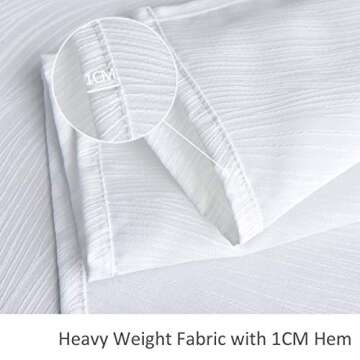 maxmill Square Tablecloth Swirl Design Spillproof Wrinkle Free Heavy Weight Soft Table Cloth Decorative Fabric Table Cover for Outdoor and Indoor Use Square 60 x 60 Inch White