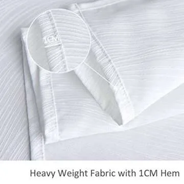 maxmill Square Tablecloth Swirl Design Spillproof Wrinkle Free Heavy Weight Soft Table Cloth Decorative Fabric Table Cover for Outdoor and Indoor Use Square 60 x 60 Inch White