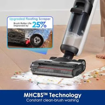 Tineco Floor ONE S7 Combo Smart Wet Dry Vacuum Floor Cleaner Mop, 5 in 1 Multi-Function Up to 65 Mins Runtime Self-Cleaning Dual-Edge Cleaning Whole-House Cleaning