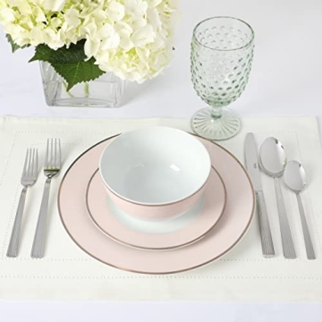 Martha Stewart Chauncey 4-Pack 14.2 oz Hobnail Handmade Glass Goblet - Green