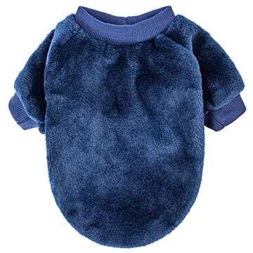 FabriCastle Dog Sweater, Pack of 2 or 3, Dog Clothes, Dog Coat, Dog Jacket for Small or Medium Dogs Boy or Girl, Ultra Soft and Warm Cat Pet Sweaters (Small, Grey,Blue,Dark Blue)
