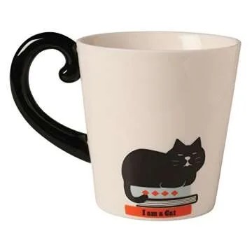Decole Concomble Black Cat Tail Mug - Unique Ceramic Design