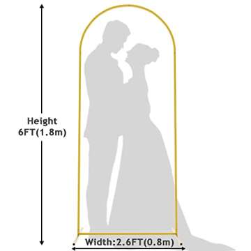 Wokceer 6 FT Wedding Arch Backdrop Stand Metal Arch Chiara Backdrop Stand for Wedding Ceremony Birth...