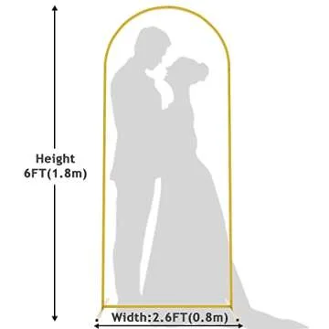 Wokceer 6 FT Wedding Arch Backdrop Stand Metal Arch Chiara Backdrop Stand for Wedding Ceremony Birth...