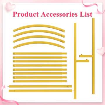 Wokceer 6 FT Wedding Arch Backdrop Stand Metal Arch Chiara Backdrop Stand for Wedding Ceremony Birthday Party Bridal Baby Shower Photo Booth Garden Floral Balloon Arch Decoration