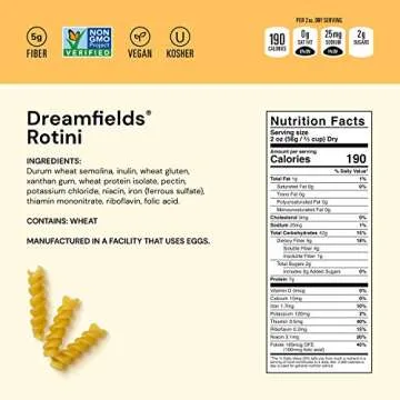 Dreamfields Healthy Carb Living Rotini Pasta, 13.25 Ounce