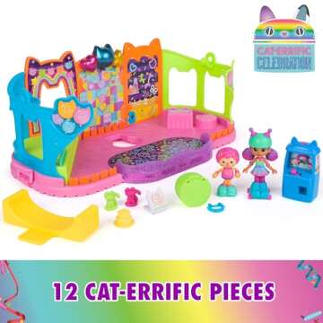 Gabby's Dollhouse, Party Room Playset with Exclusive Toy Figures, Dollhouse Furniture, Accessories &...