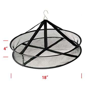 POTLAB Single Layer Small herb Drying Rack Hanging Mini herb Drying Rack Small mesh Drying Rack Plant Drying Rack Small Drying Rack