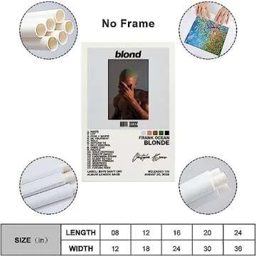 EASSL Frank Poster Ocean Blonde Album Cover Posters Poster Canvas Wall Art Posters Bedroom Painting 12x18inch(30x45cm)
