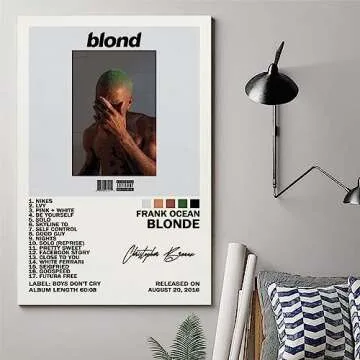 EASSL Frank Poster Ocean Blonde Album Cover Posters Poster Canvas Wall Art Posters Bedroom Painting 12x18inch(30x45cm)