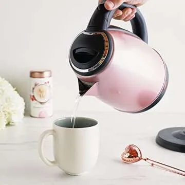 Pinky Up Parker Electric Kettle, 56oz Stainless Steel Rose Gold